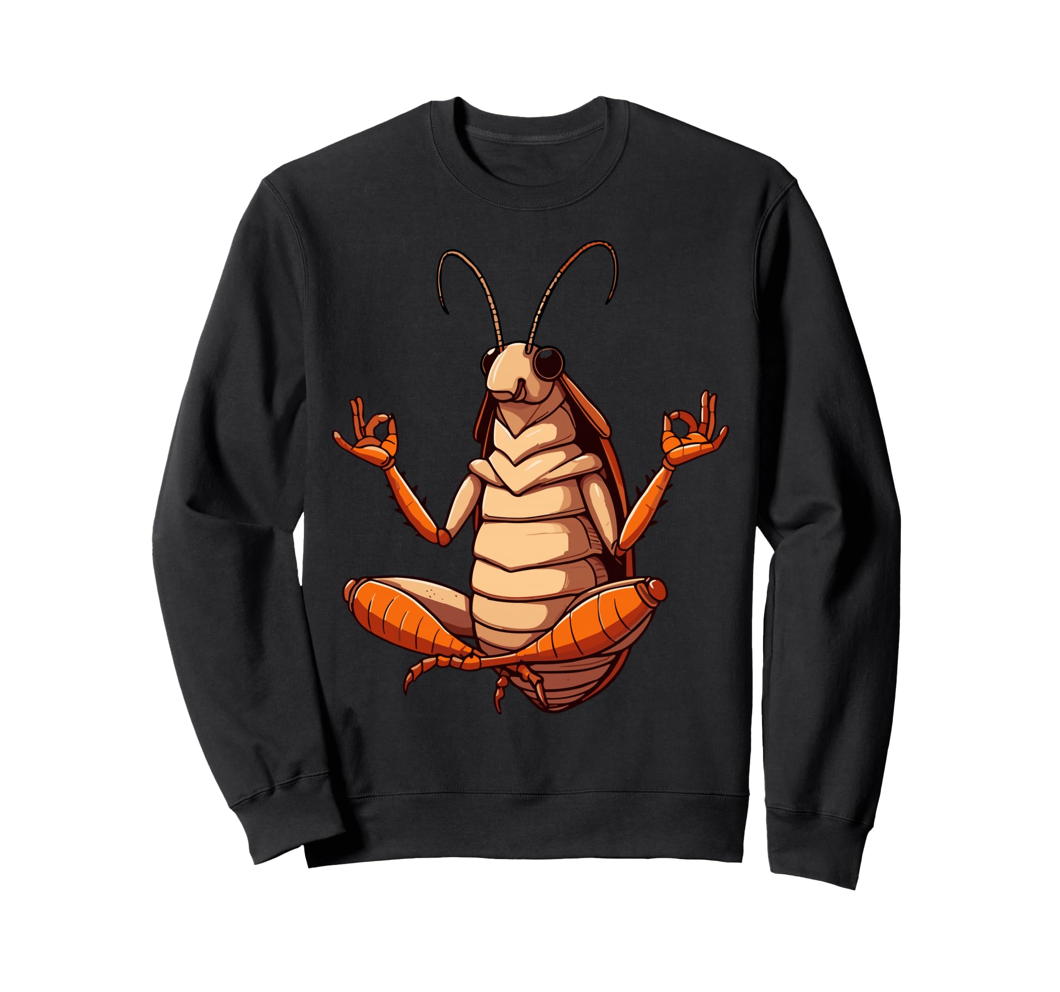 Meditation Cockroach Yoga Pose Sweatshirt - Aesthetic Graphic Unisex - T-Shirt, Sweatshirt, Hoodie