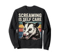 Opossum Therapeutic Screaming Stress T-Shirt - Custom Art Print for Adults - T-Shirt, Sweatshirt, Hoodie