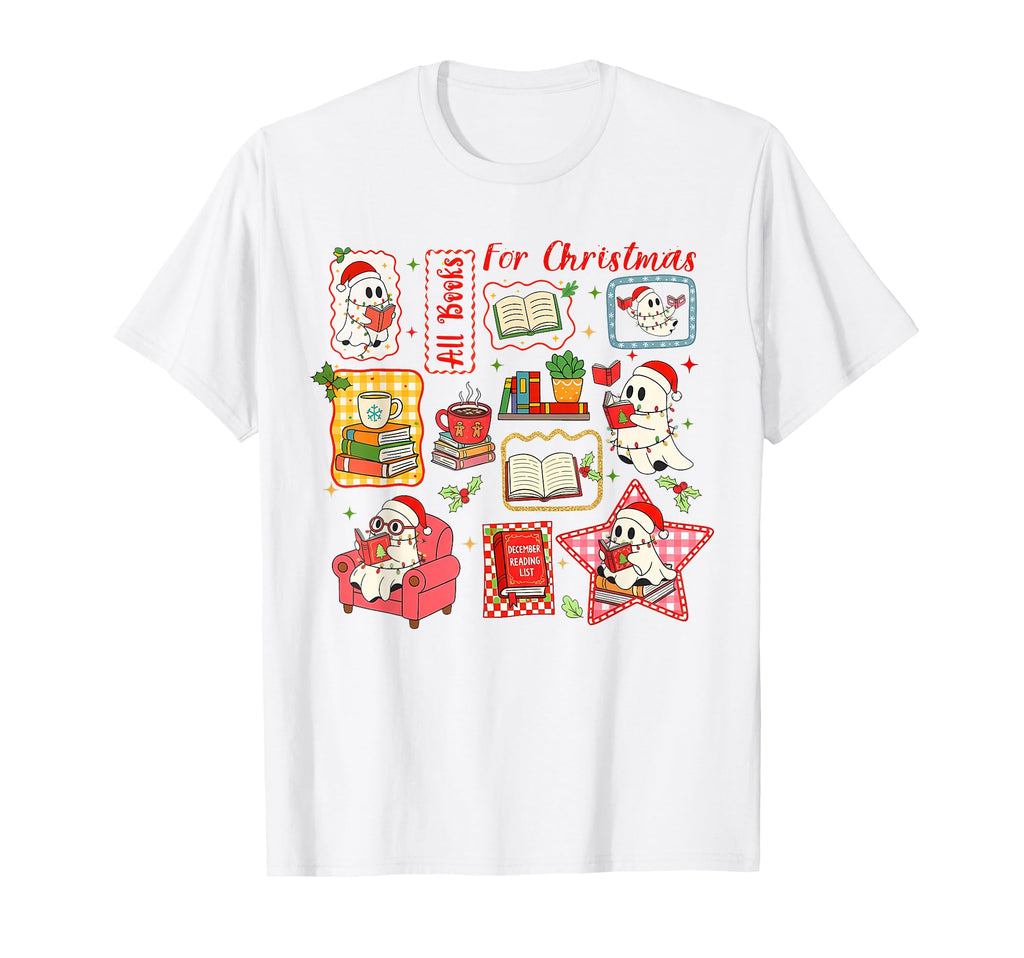Boo Reading Book Lover All Books T-Shirt - Custom Art Print for Adults - T-Shirt, Sweatshirt, Hoodie