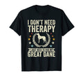 Dont Need Therapy Just Hug My Great Dane T-Shirt - Graphic Print Men Women - T-Shirt, Sweatshirt, Hoodie