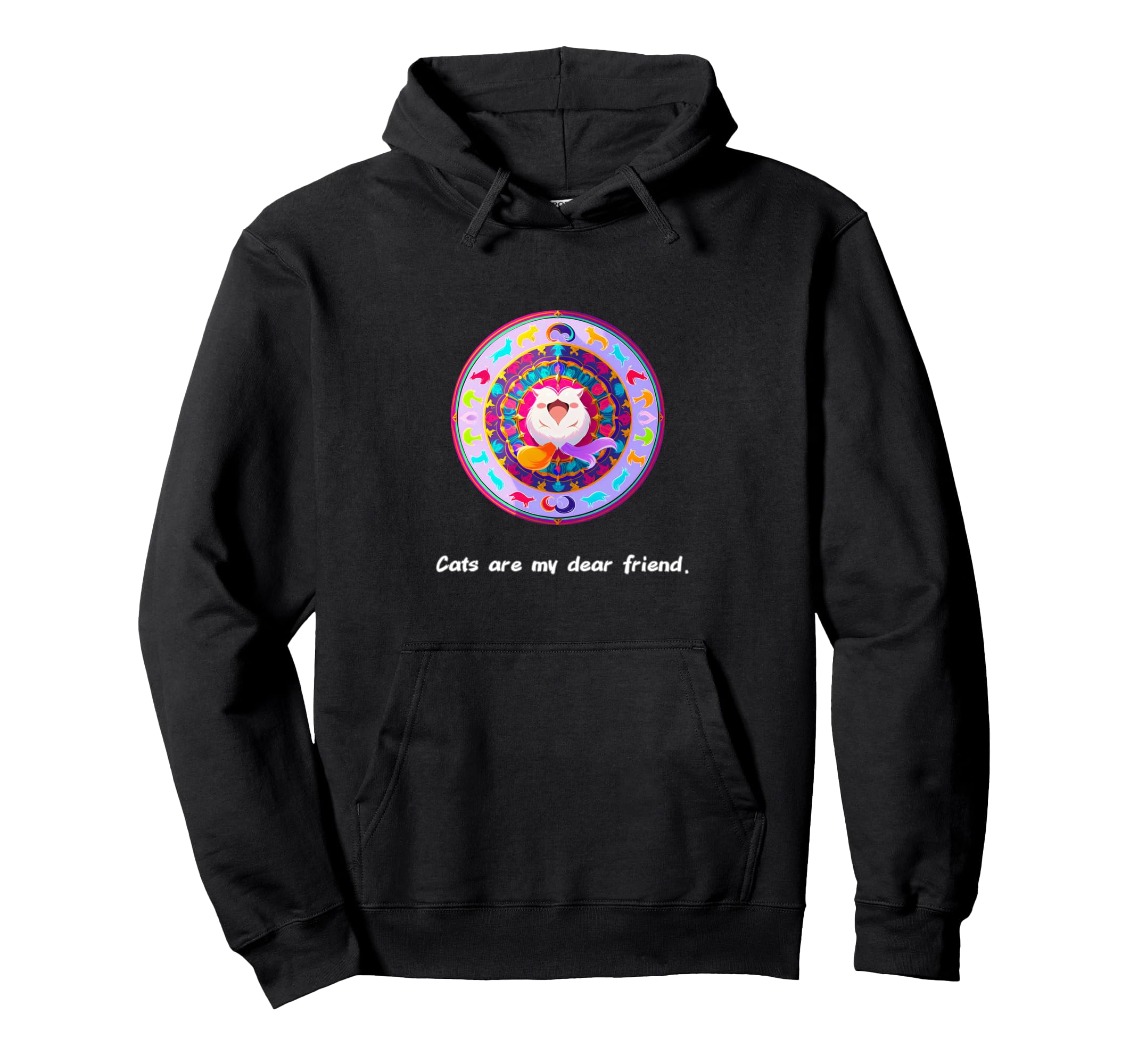 Cats Are My Best Friends Sacred Hoodie - Custom Art Print for Adults - T-Shirt, Sweatshirt, Hoodie