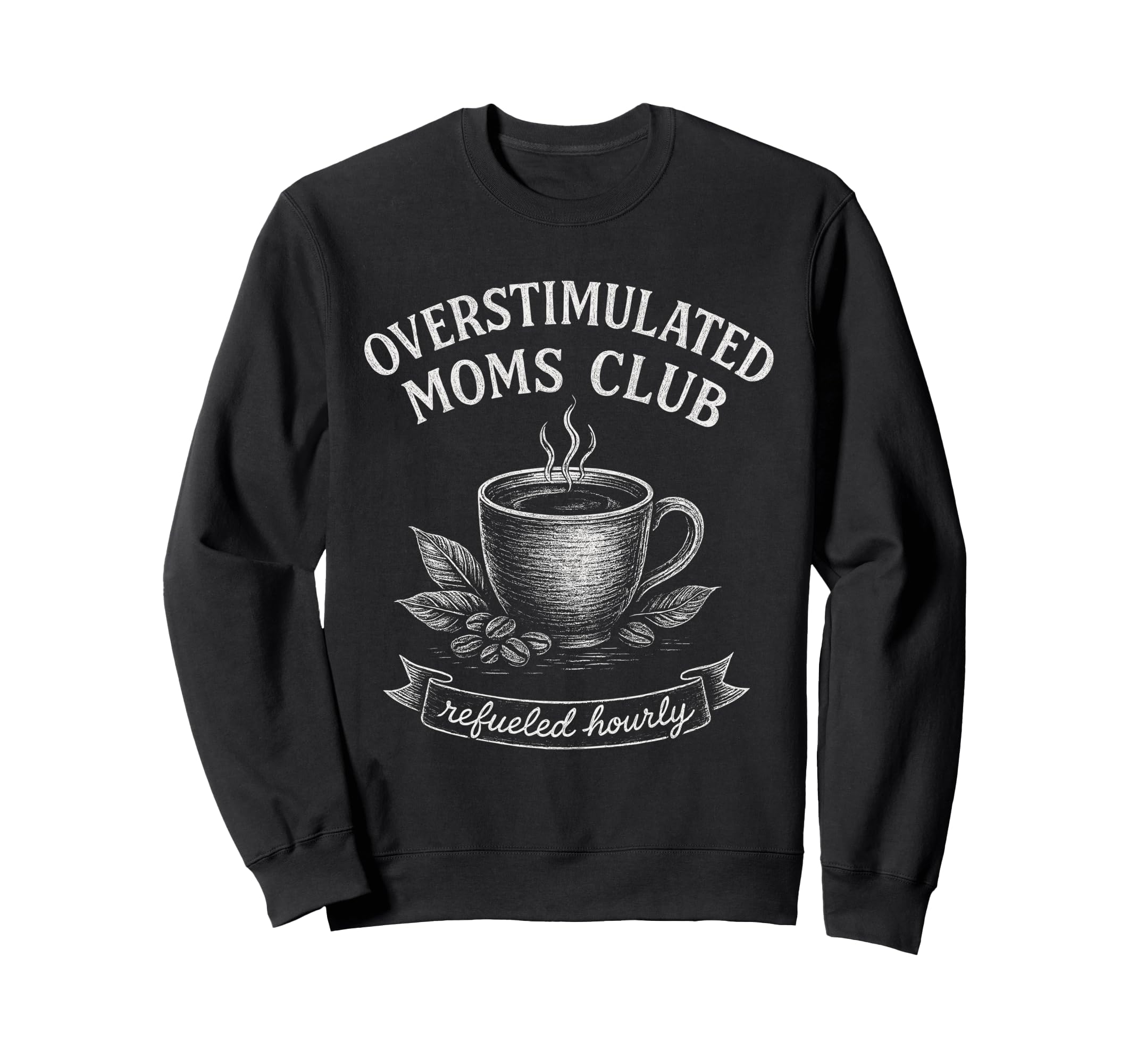 Overstimulated Moms Club Groovy Hoodie - Trendy Graphic Unisex - T-Shirt, Sweatshirt, Hoodie
