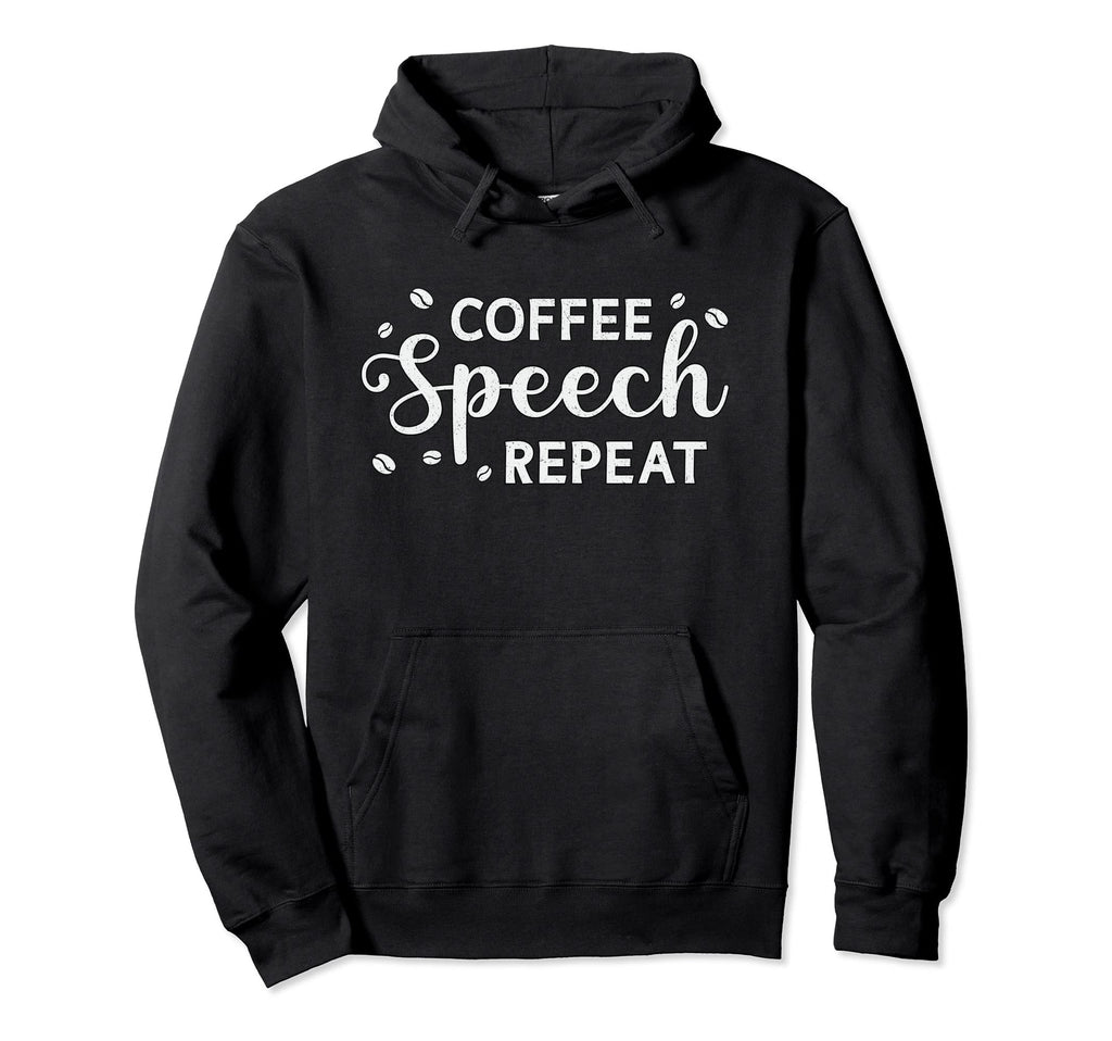 Coffee Speech Repeat Anxiety Awareness Hoodie - Graphic Print for Adults - T-Shirt, Sweatshirt, Hoodie