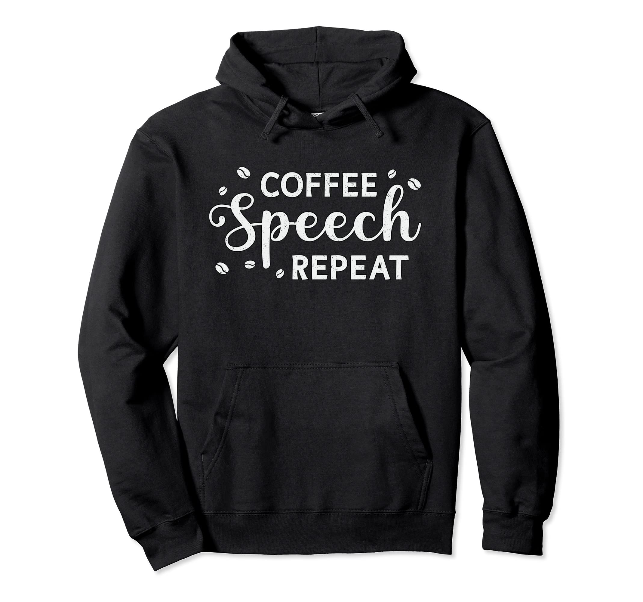 Coffee Speech Repeat Anxiety Awareness Hoodie - Graphic Print for Adults - T-Shirt, Sweatshirt, Hoodie
