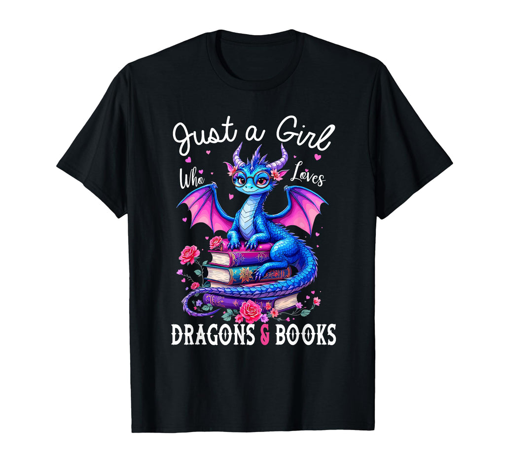 Just Who Loves Books And Dragons T-Shirt - Aesthetic Graphic Men Women - T-Shirt, Sweatshirt, Hoodie