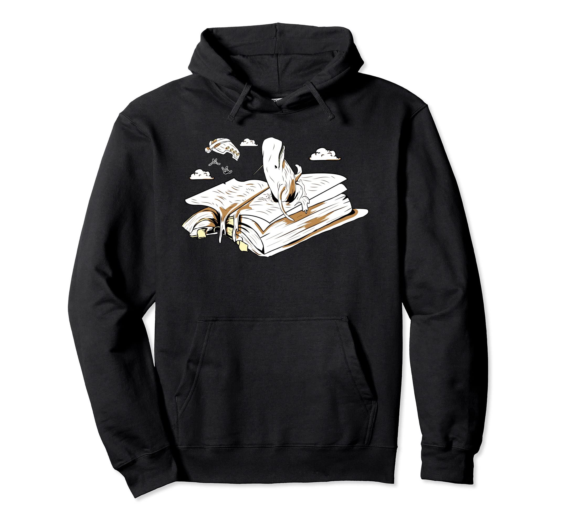 Moby Dick Whale Literature Book Reader Hoodie - Graphic Print Men Women - T-Shirt, Sweatshirt, Hoodie