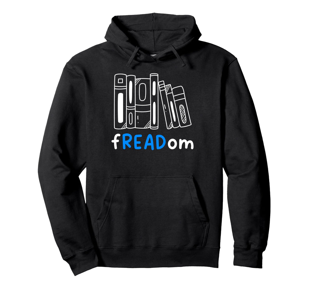 Bookish Freadom Bibliophile Librarian Hoodie - Unique Graphic for Adults - T-Shirt, Sweatshirt, Hoodie