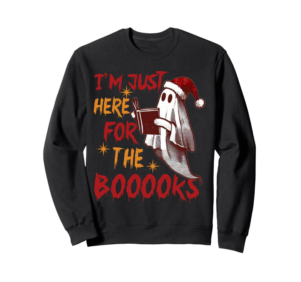 Boo Ghost Books Book Club Halloween Sweatshirt - Custom Art Print Unisex - T-Shirt, Sweatshirt, Hoodie