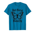 Antisocial Butterfly Gothic Aesthetic T-Shirt - Custom Art Print Unisex - T-Shirt, Sweatshirt, Hoodie