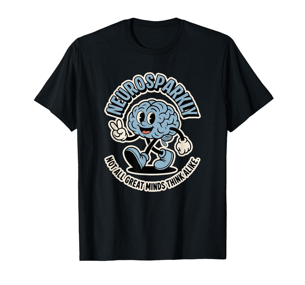 Neurosparkly Brain Neurodiversity T-Shirt - Novelty Apparel Men Women - T-Shirt, Sweatshirt, Hoodie