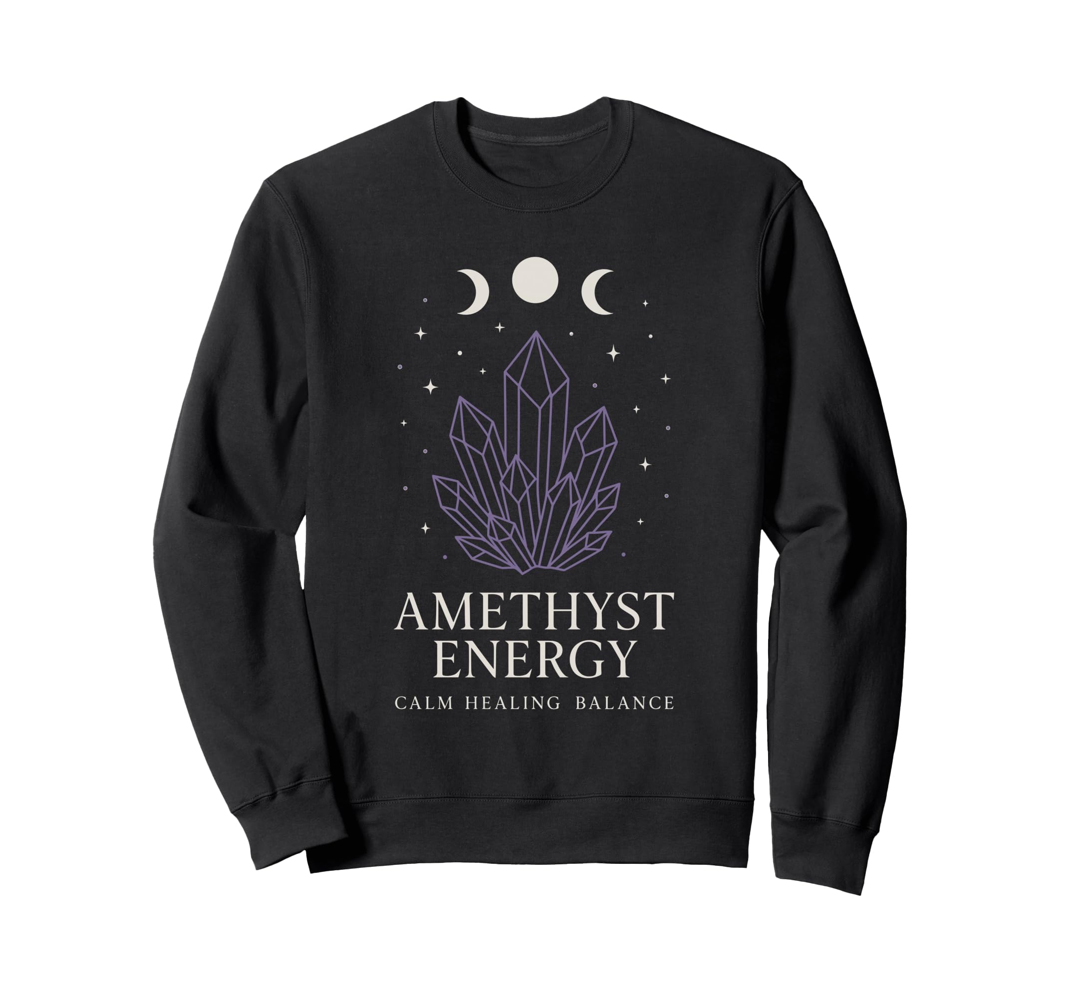 Amethyst Addict Healing Crystal Sweatshirt - Novelty Apparel for Adults - T-Shirt, Sweatshirt, Hoodie