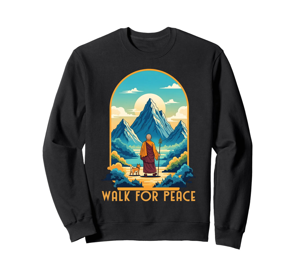 Walk Peace Monks Journey 2026 Dog Sweatshirt - Novelty Apparel Men Women - T-Shirt, Sweatshirt, Hoodie