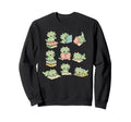 Triceratops Dinosaur Reading Book Nerd Sweatshirt - Streetwear Style Unisex - T-Shirt, Sweatshirt, Hoodie