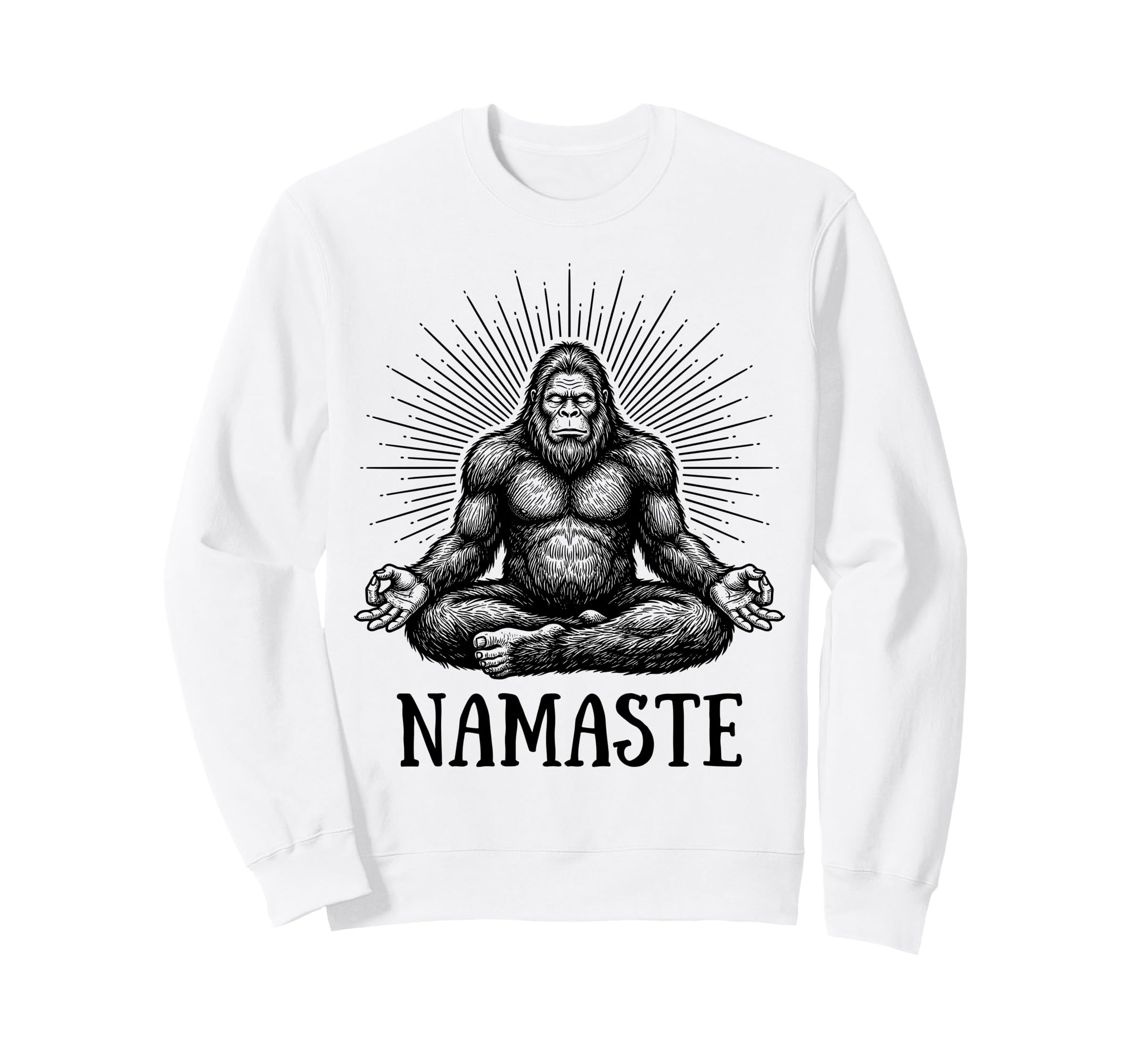 Yoga Meditation Sasquatch Lotus Sweatshirt - Novelty Apparel for Adults - T-Shirt, Sweatshirt, Hoodie