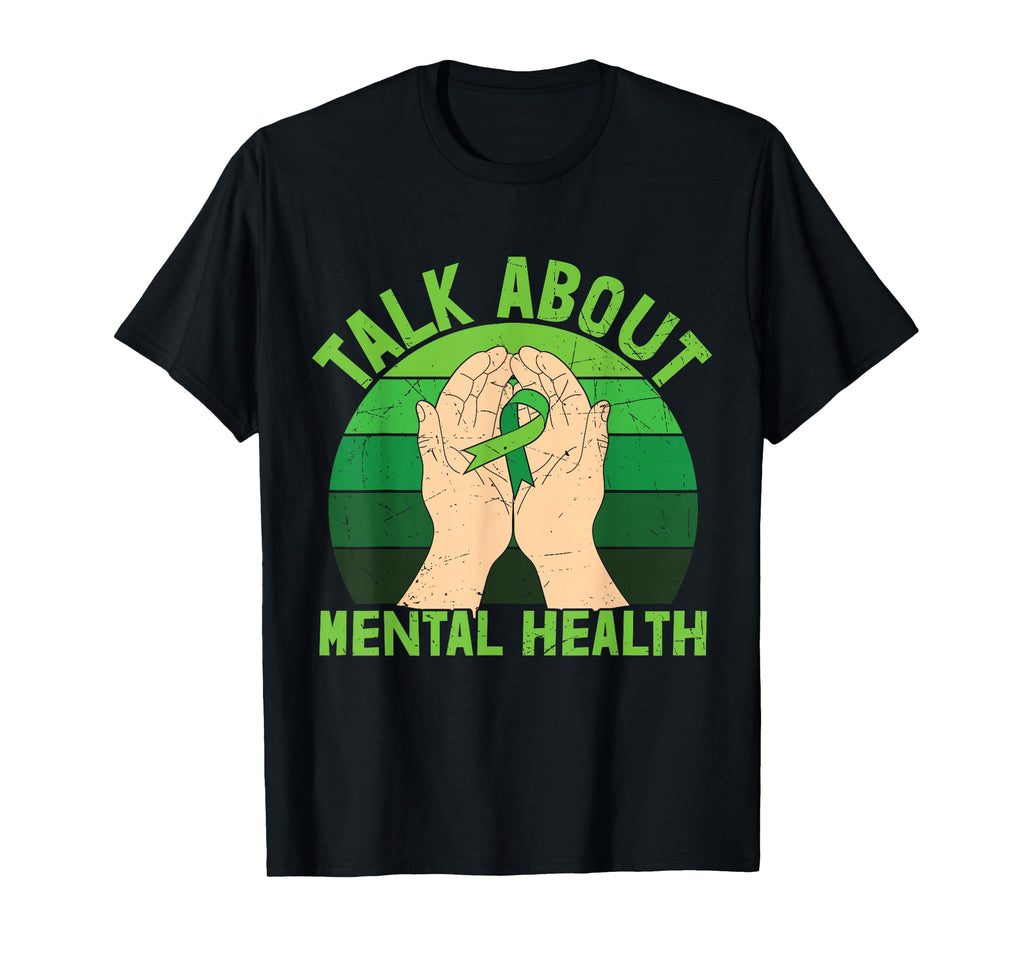 Green Ribbon Mental Health Awareness Items Hoodie - Graphic Print Men Women - T-Shirt, Sweatshirt, Hoodie