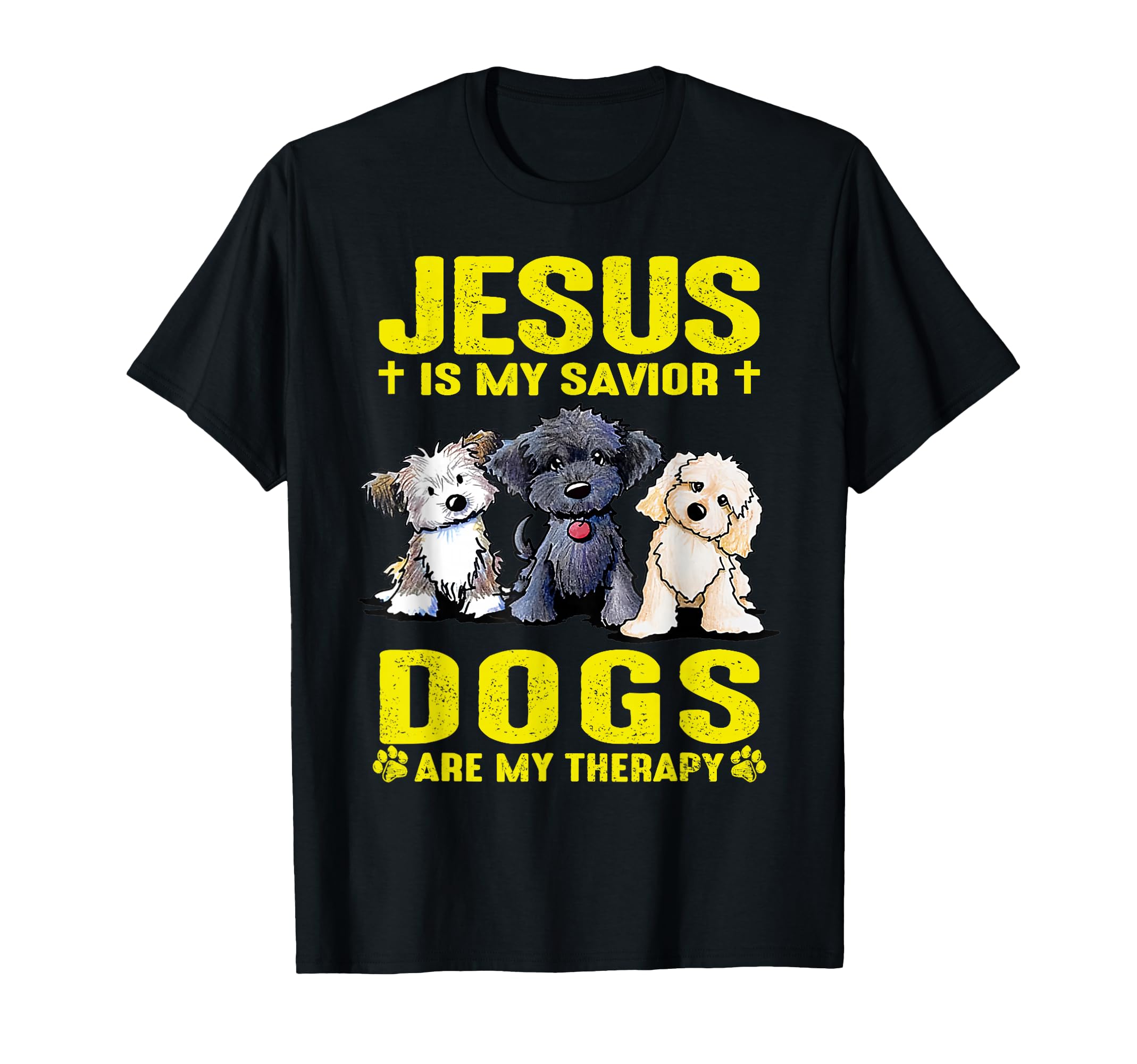 Unique Jesus Is My Savior Dogs Are My T-Shirt - Unique Graphic Men Women - T-Shirt, Sweatshirt, Hoodie