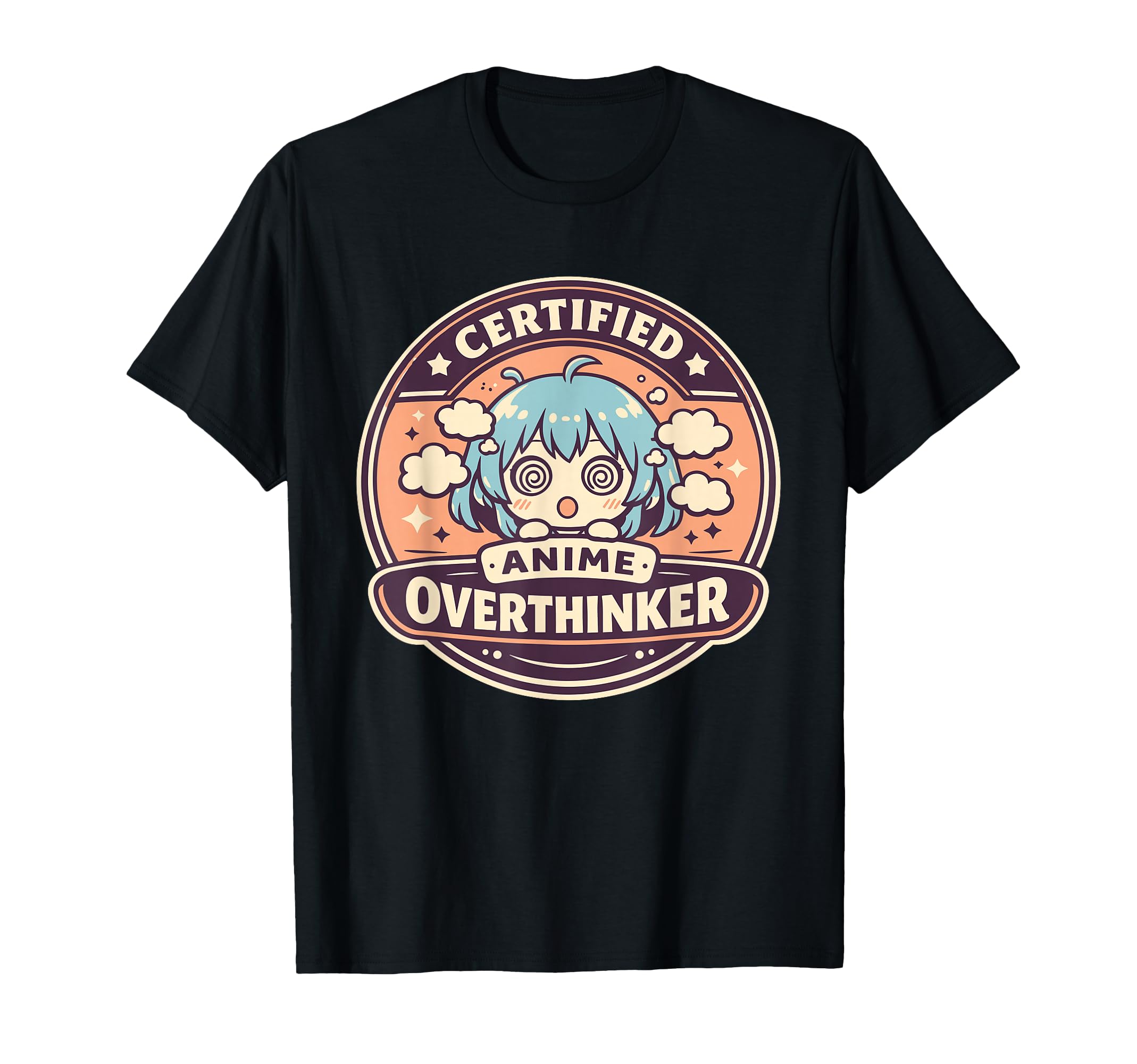 Anime Anxiety Overthinking Weeb Kawaii T-Shirt - Unique Graphic for Adults - T-Shirt, Sweatshirt, Hoodie