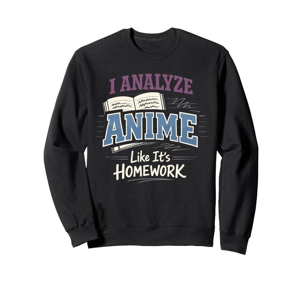 Anime Anxiety Overthinking Weeb Sweatshirt - Aesthetic Graphic for Adults - T-Shirt, Sweatshirt, Hoodie