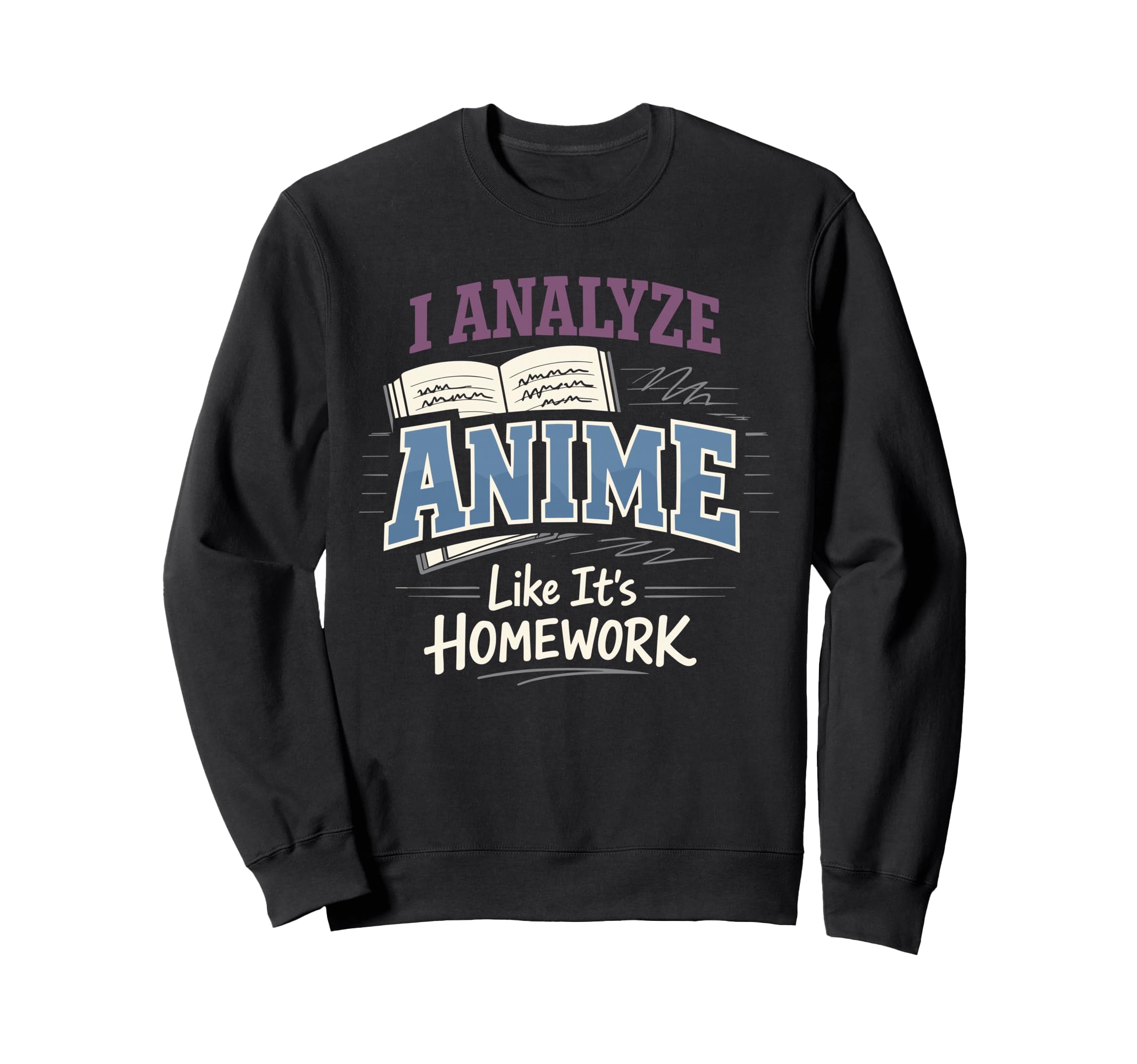 Anime Anxiety Overthinking Weeb Sweatshirt - Aesthetic Graphic for Adults - T-Shirt, Sweatshirt, Hoodie