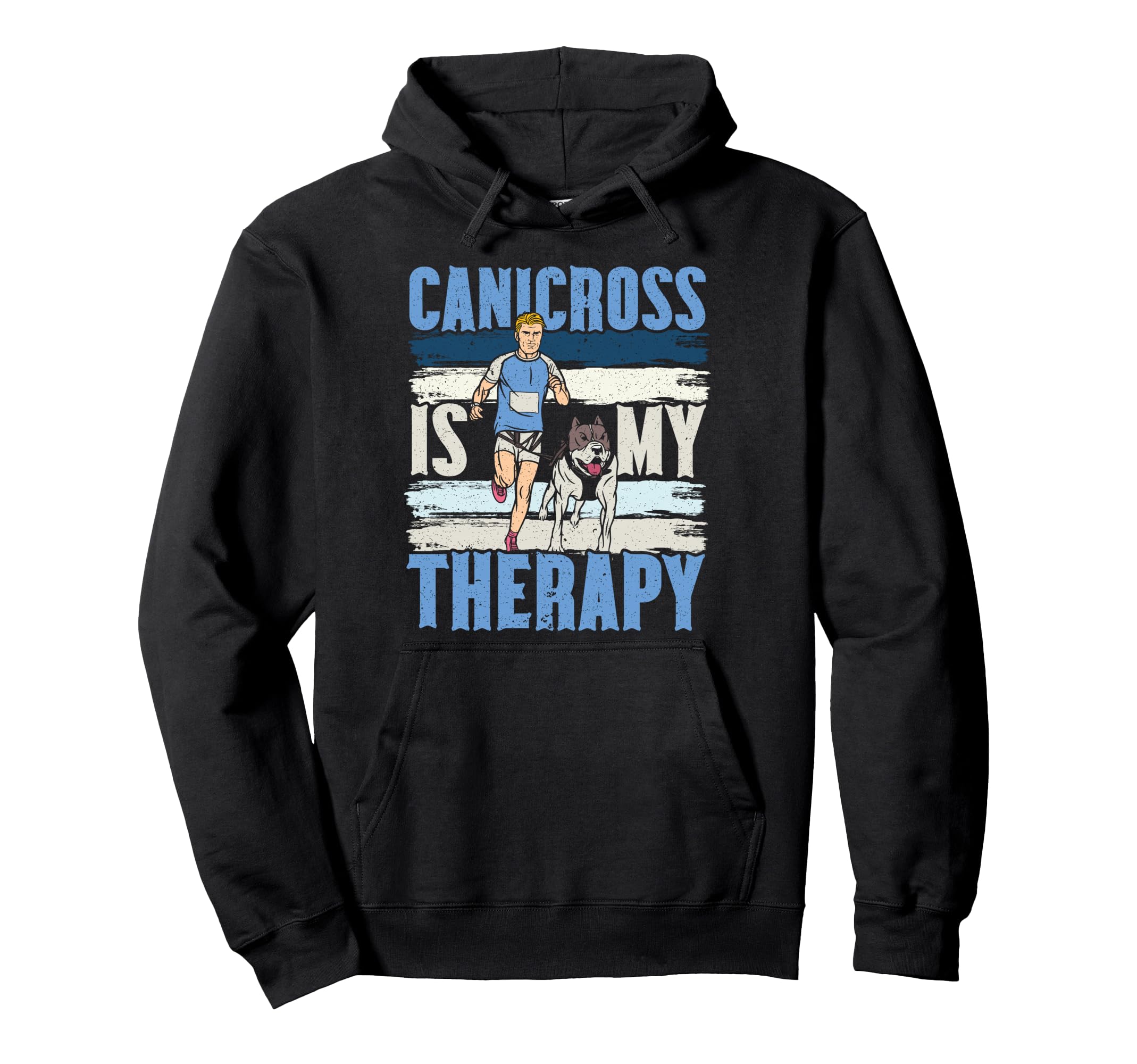 Canicross Is My Therapy Running Dog Hoodie - Custom Art Print for Adults - T-Shirt, Sweatshirt, Hoodie
