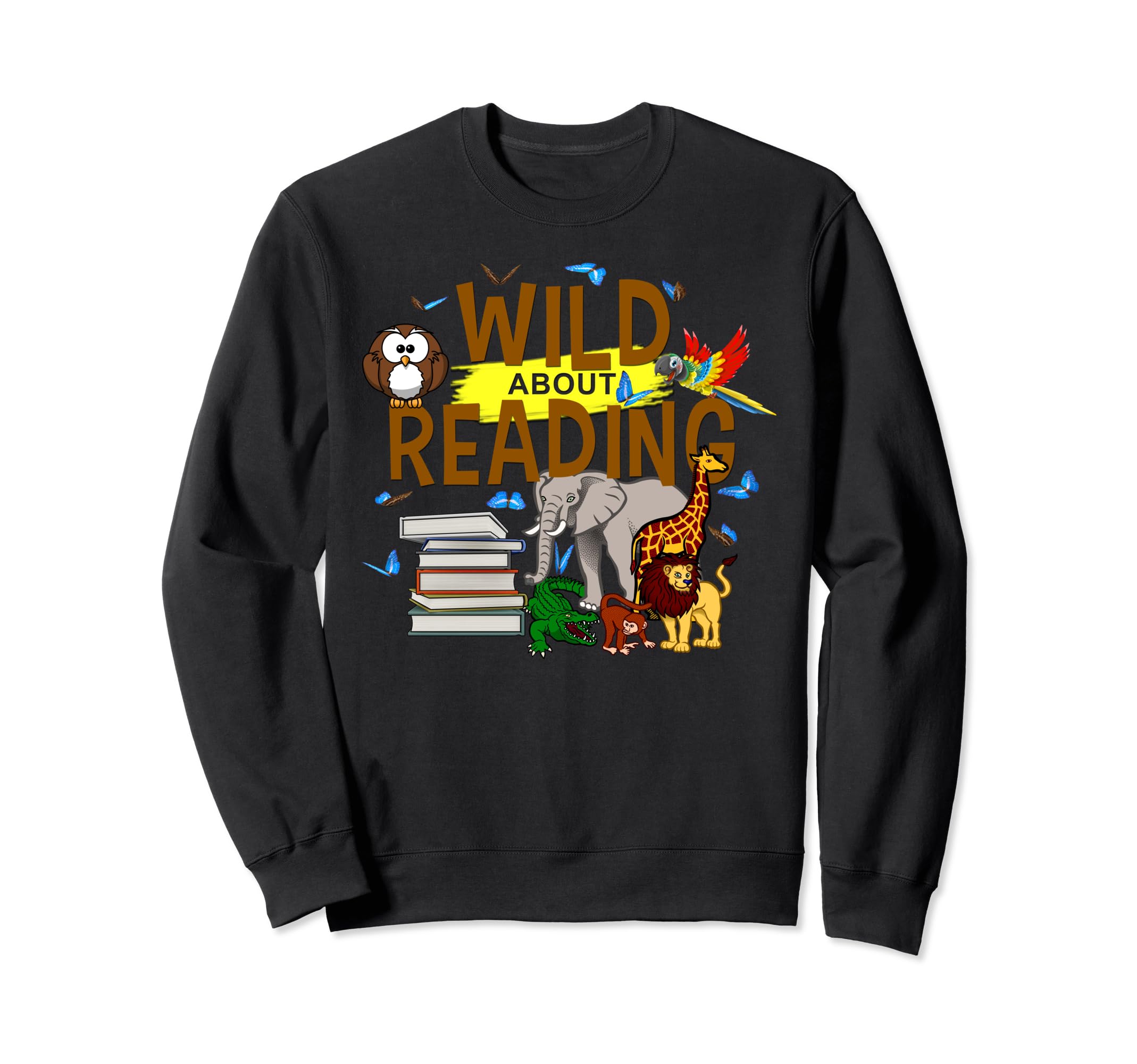 Wild Reading Book Nerds Reading Sweatshirt - Custom Art Print Men Women - T-Shirt, Sweatshirt, Hoodie