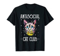 Antisocial Cat Club Introvert Cat Lover T-Shirt - Novelty Apparel Unisex - T-Shirt, Sweatshirt, Hoodie