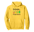 Recharging Low Social Battery Funny Hoodie - Fun Novelty Design Men Women - T-Shirt, Sweatshirt, Hoodie