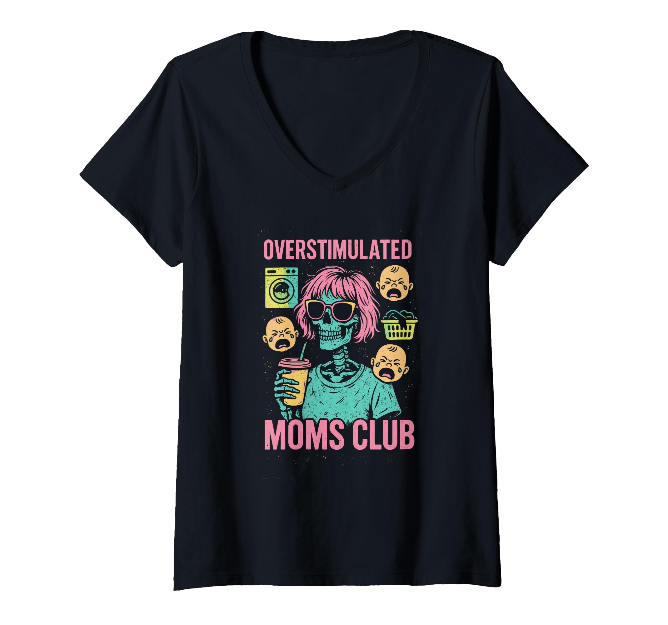 Groovy Overstimulated Moms Club T-Shirt - Custom Art Print Unisex - T-Shirt, Sweatshirt, Hoodie