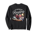 Id Rather Be Reading Book Cat Coffee Sweatshirt - Graphic Print Unisex - T-Shirt, Sweatshirt, Hoodie