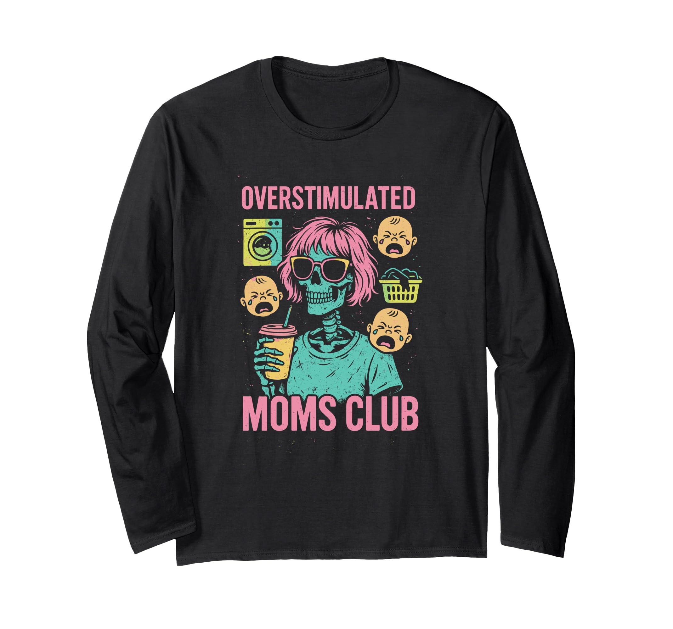 Groovy Overstimulated Moms Club T-Shirt - Unique Graphic Men Women - T-Shirt, Sweatshirt, Hoodie