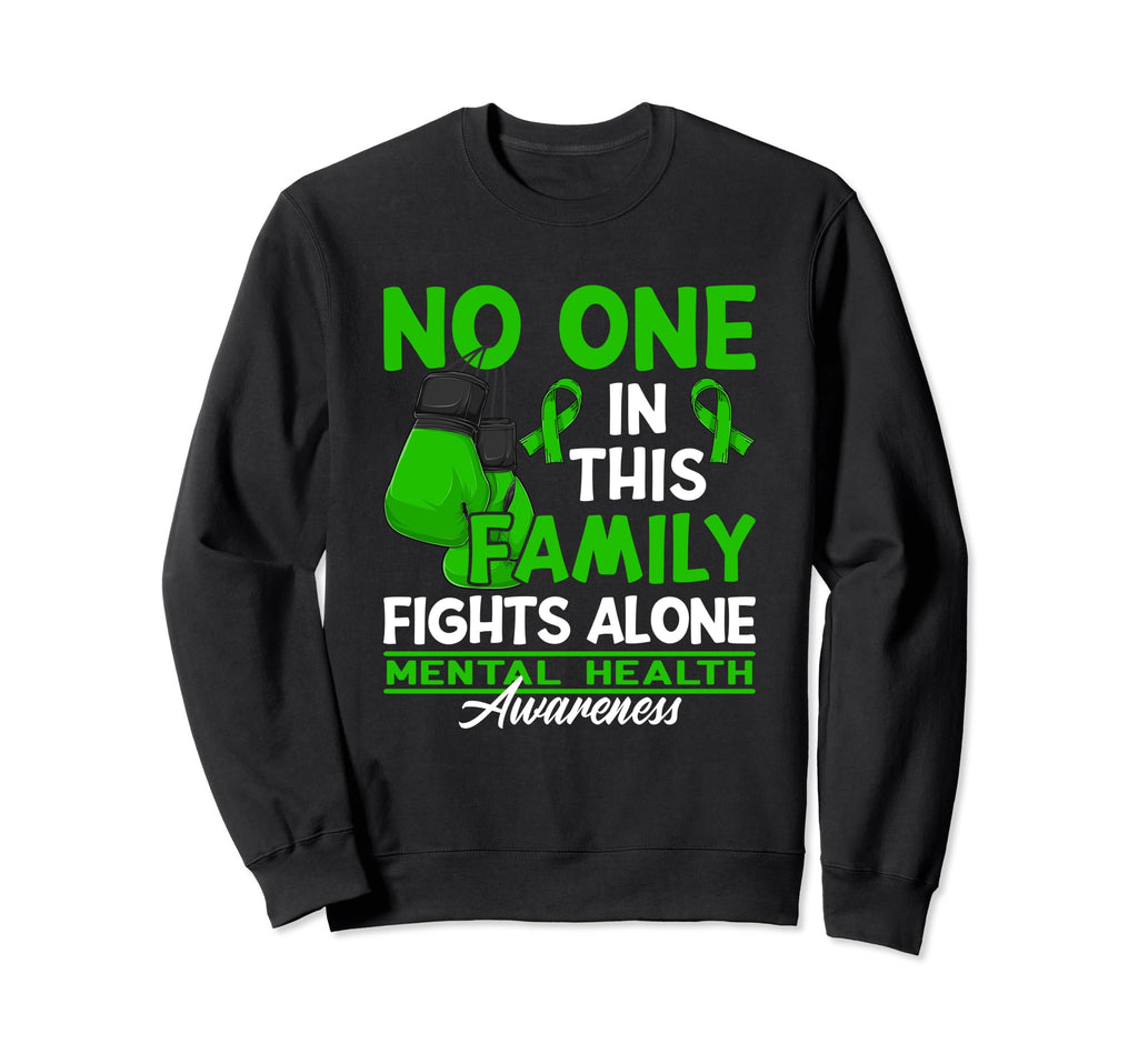 No One This Family Fights Alone I Sweatshirt - Trendy Graphic Unisex - T-Shirt, Sweatshirt, Hoodie