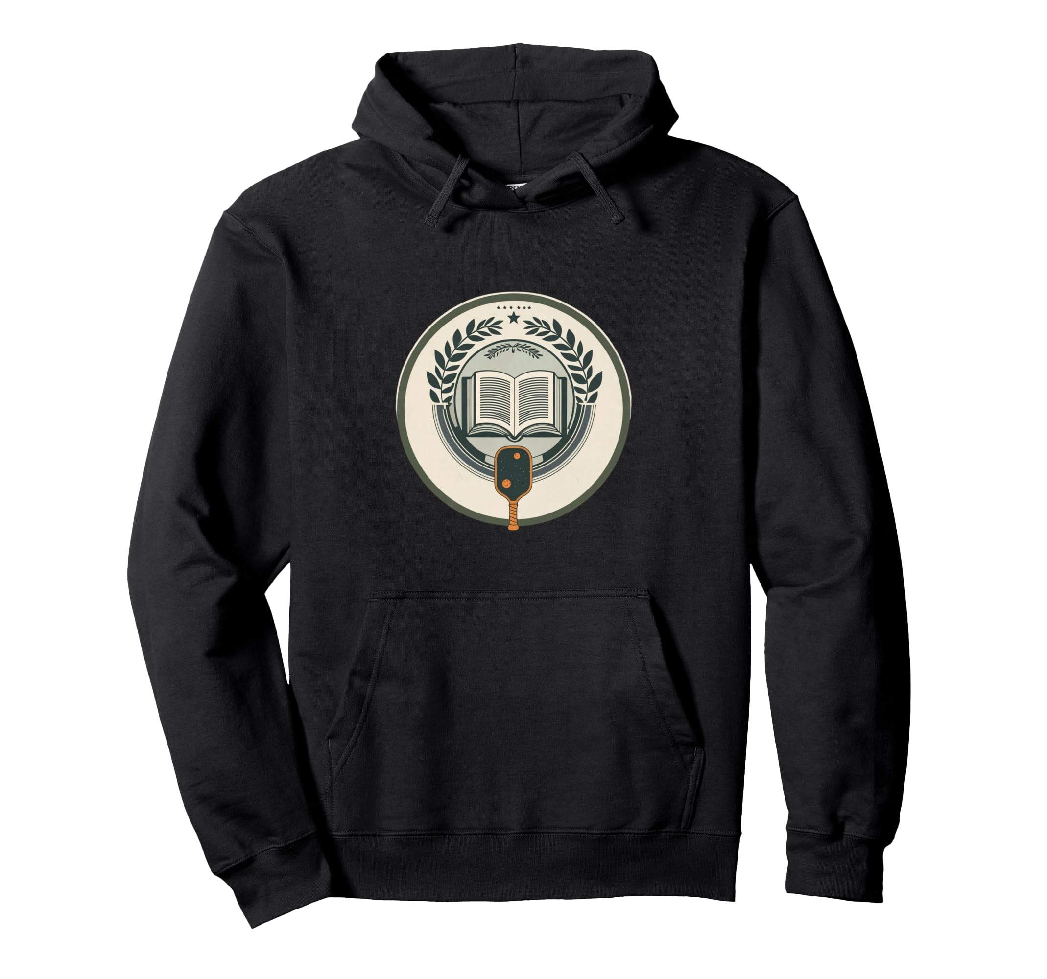 Book Dink Club Laurel Book Emblem Hoodie - Casual Everyday Wear for Adults - T-Shirt, Sweatshirt, Hoodie