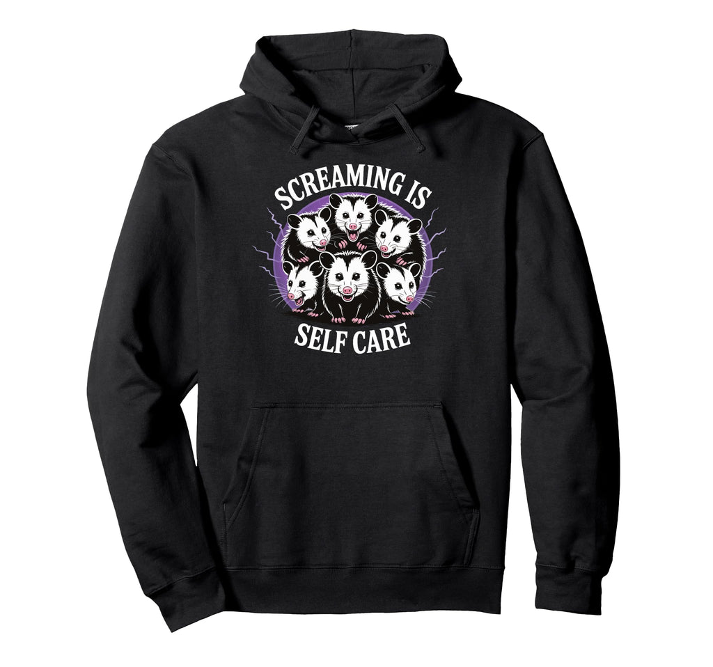 Opossum Therapeutic Screaming Stress T-Shirt - Graphic Print Men Women - T-Shirt, Sweatshirt, Hoodie