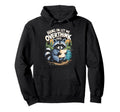 Funny Raccoon Overthinking Coffee Meme Hoodie - Minimalist Print Men Women - T-Shirt, Sweatshirt, Hoodie