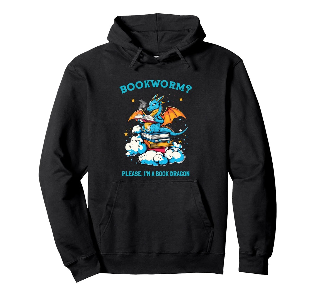 Bookworm Please Im Book Dragon Reading Hoodie - Novelty Apparel Men Women - T-Shirt, Sweatshirt, Hoodie