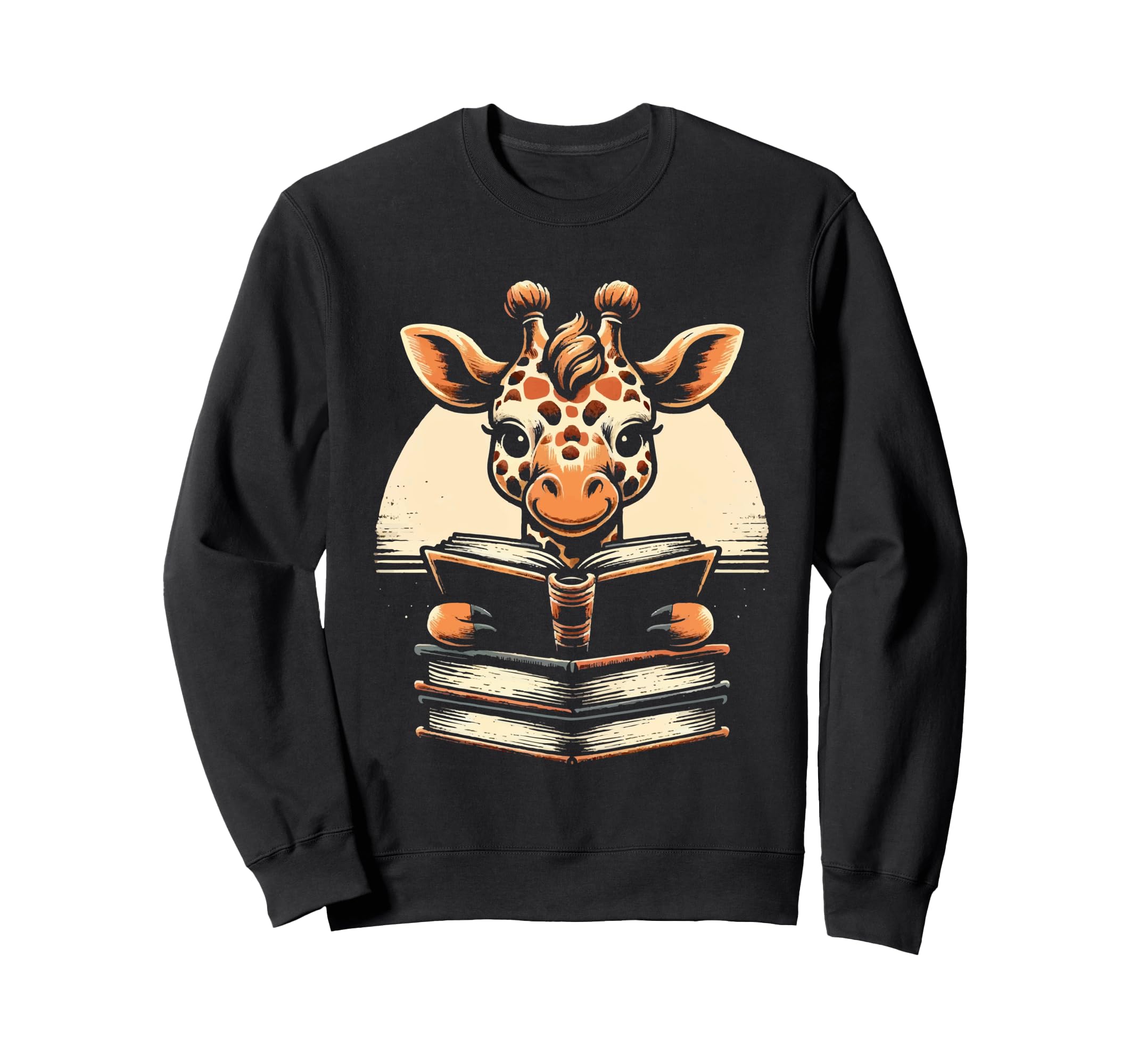 Giraffe Books Bookworm Library Book Sweatshirt - Trendy Graphic Unisex - T-Shirt, Sweatshirt, Hoodie
