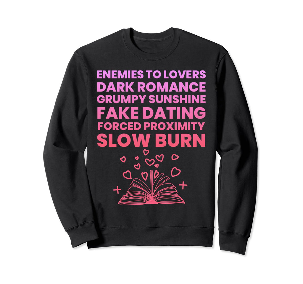 Bibliophile Romance Book Genre Sweatshirt - Aesthetic Graphic Unisex - T-Shirt, Sweatshirt, Hoodie