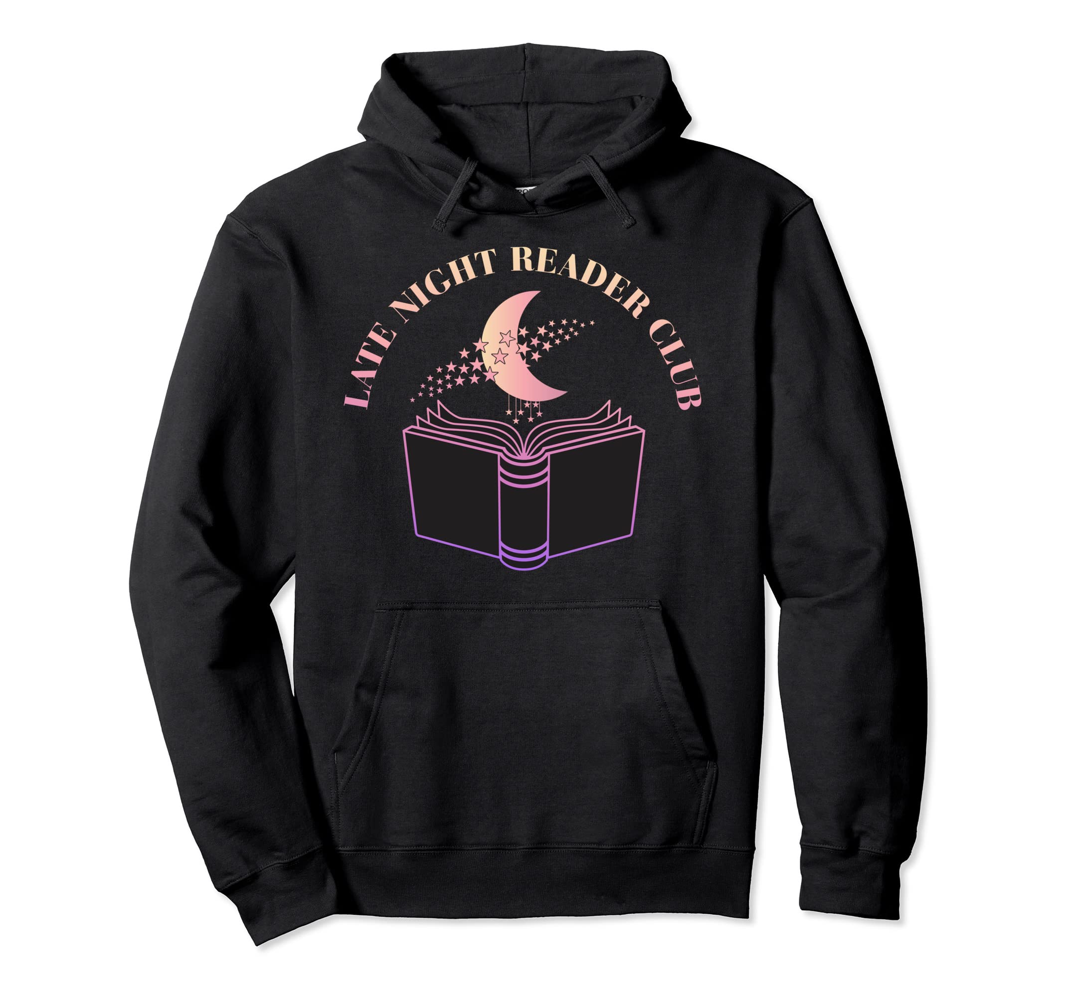 Late Night Reader Club Book Reading Hoodie - Custom Art Print Men Women - T-Shirt, Sweatshirt, Hoodie