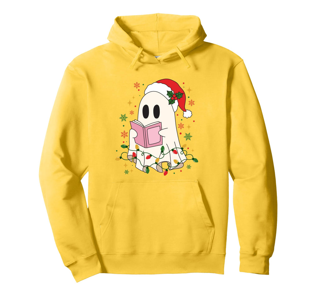 Read More Books Ghost Santa Hat Geeks Nerds Hoodie - Trendy Graphic Unisex - T-Shirt, Sweatshirt, Hoodie