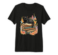 Books And Black Cat Book Reader Book T-Shirt - Unique Graphic Men Women - T-Shirt, Sweatshirt, Hoodie