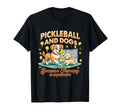 Pickleball And Dogs Because Therapy Is T-Shirt - Unique Graphic Unisex - T-Shirt, Sweatshirt, Hoodie