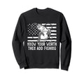 Know Worth Add Fish Self Love Sweatshirt - Minimalist Print for Adults - T-Shirt, Sweatshirt, Hoodie