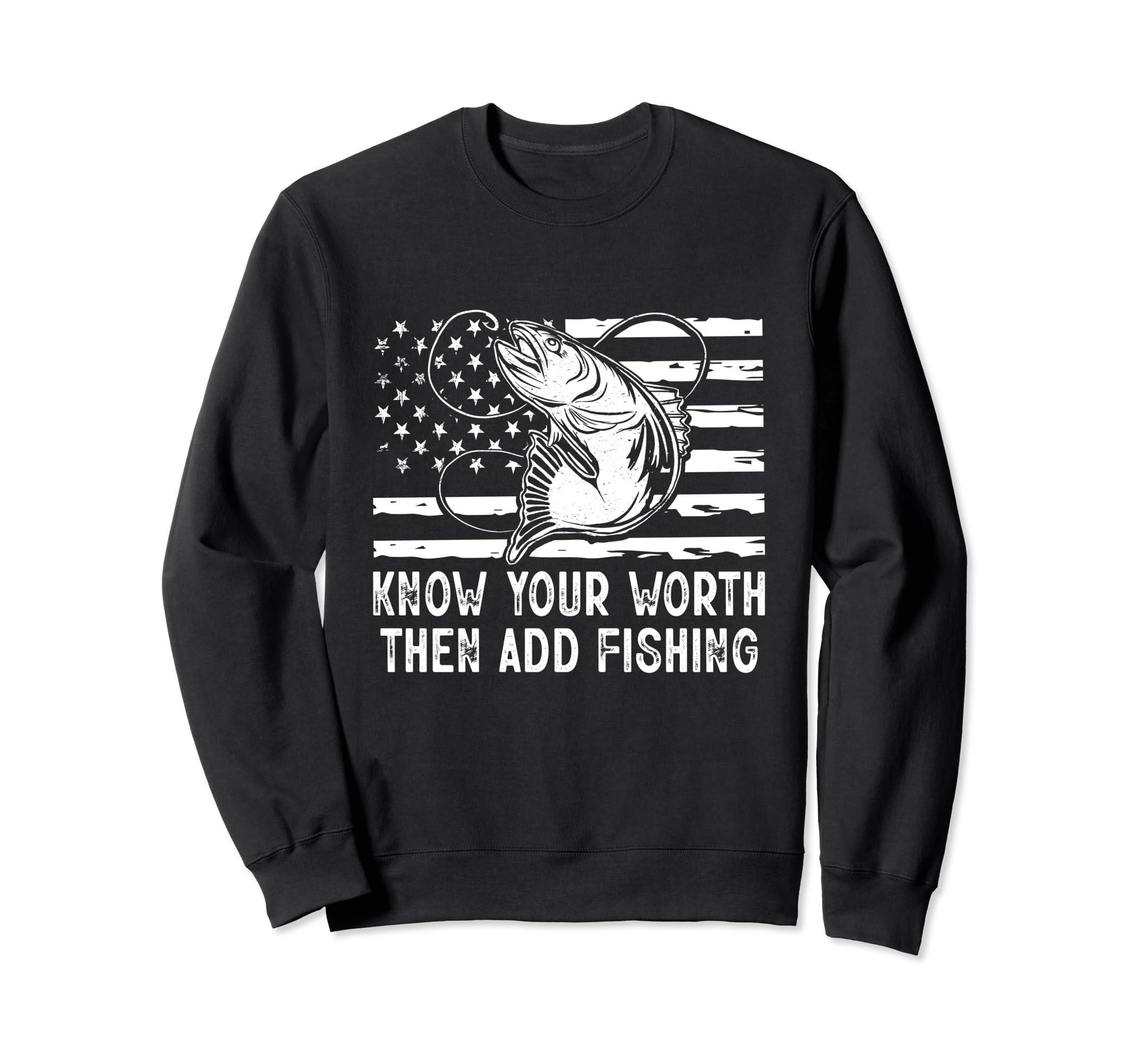 Know Worth Add Fish Self Love Sweatshirt - Minimalist Print for Adults - T-Shirt, Sweatshirt, Hoodie