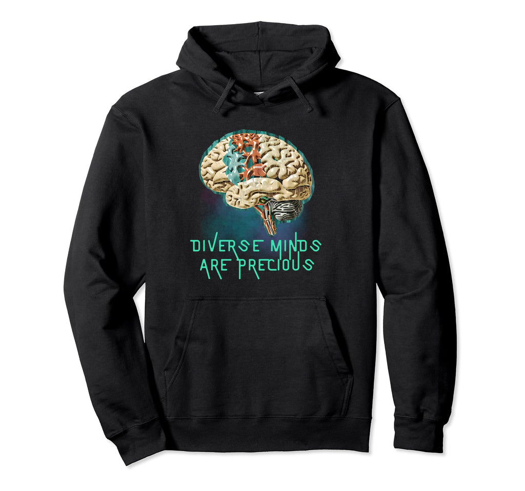 Neurodivergent Minds Adhd Autism Hoodie - Fun Novelty Design for Adults - T-Shirt, Sweatshirt, Hoodie
