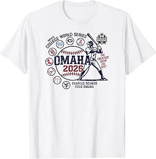 Men's College World Series 2026 NCAA Baseball 8-Team White T-Shirt Unisex T-shirt, Sweatshirt, Hoodie, Long Sleeve Tee - T-Shirt, Sweatshirt, Hoodie