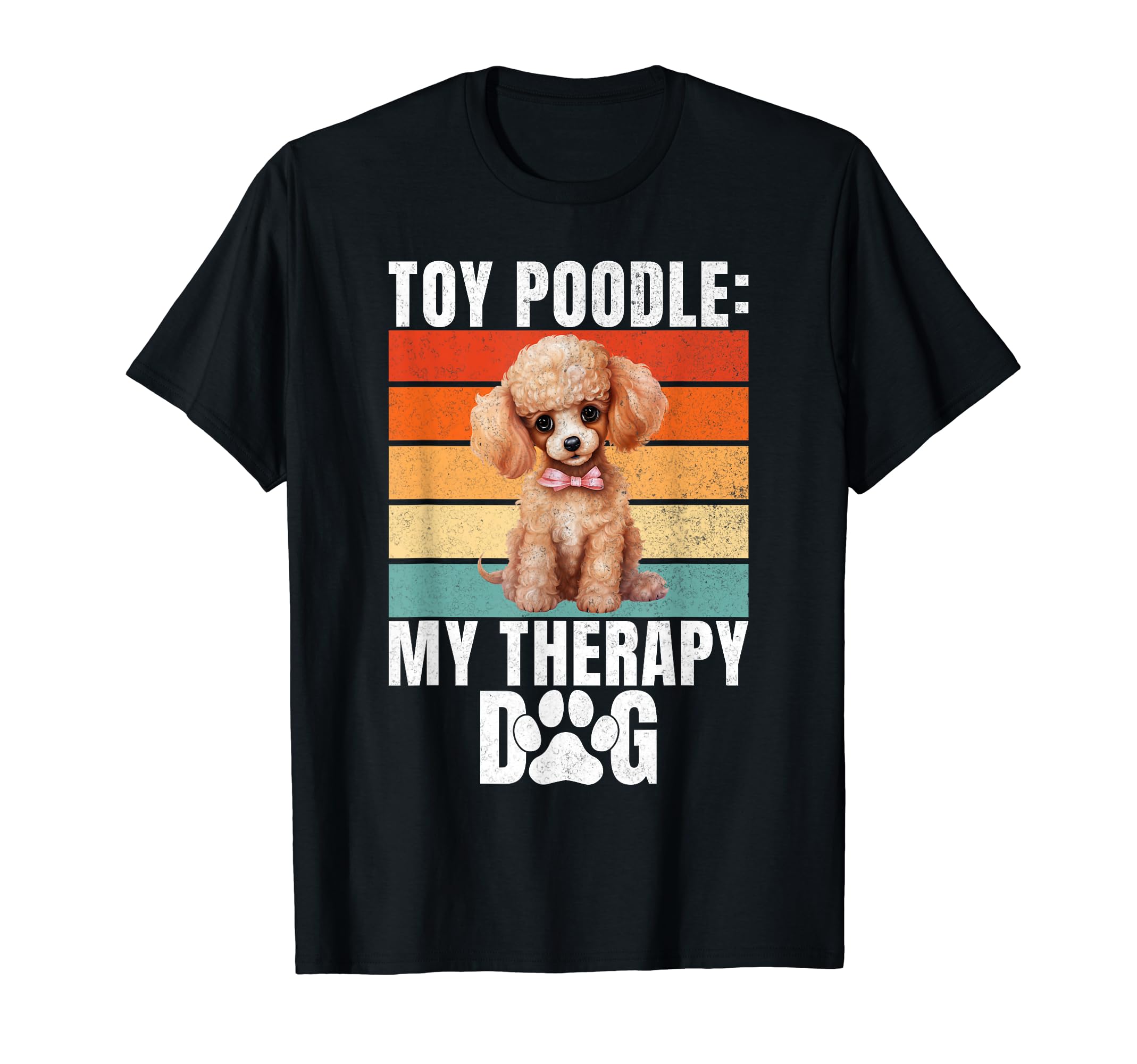 Toy Poodle My Therapy Dog Toy Poodle T-Shirt - Custom Art Print for Adults - T-Shirt, Sweatshirt, Hoodie
