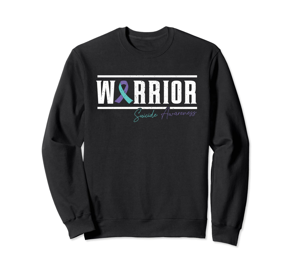 Suicide Awareness Warrior Mental Sweatshirt - Fun Novelty Design Men Women - T-Shirt, Sweatshirt, Hoodie