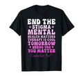 End Stigma Green Ribbon Mental Health T-Shirt - Unique Graphic Unisex - T-Shirt, Sweatshirt, Hoodie