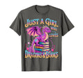 Just Who Loves Dragons And Books T-Shirt - Custom Art Print for Adults - T-Shirt, Sweatshirt, Hoodie