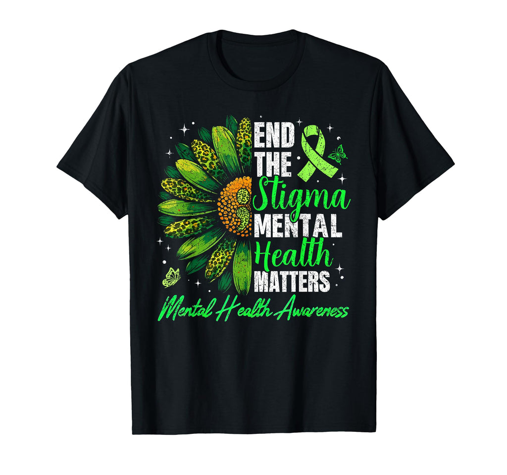 End Stigma Mental Health Matters T-Shirt - Trendy Graphic for Adults - T-Shirt, Sweatshirt, Hoodie